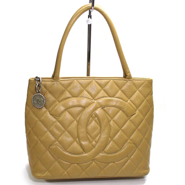 海外並行輸入正規品 - CHANEL CHANEL シルバー金具 ベージュ キャビア