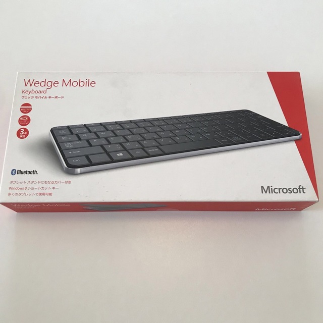 Microsoft(マイクロソフト)の新品未開封　Wedge Mobile Keyboard U6R-00022 スマホ/家電/カメラのPC/タブレット(PC周辺機器)の商品写真