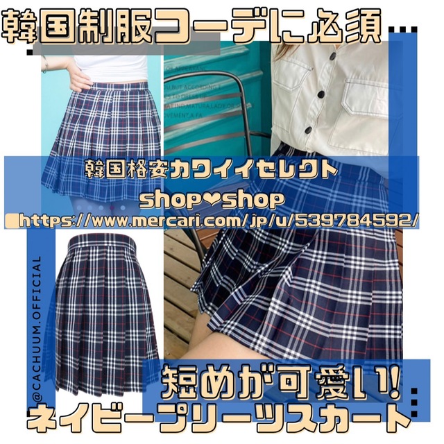 unknown blue 韓国 プリーツスカート 新品-