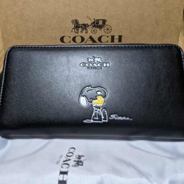 財布COACH  長財布　スヌーピーコラボ　黒