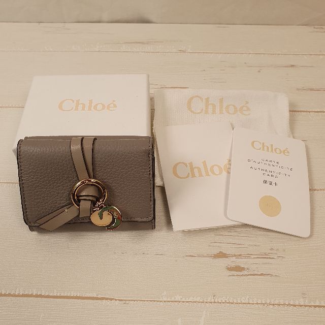 【新品・未使用】CHLOE レディース三つ折り財布 カシミアグレー