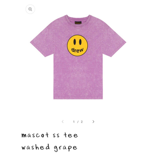 ドリューハウス(drew house)のdrew house washed grapeドリューハウス 紫　tシャツジ　M(Tシャツ/カットソー(半袖/袖なし))
