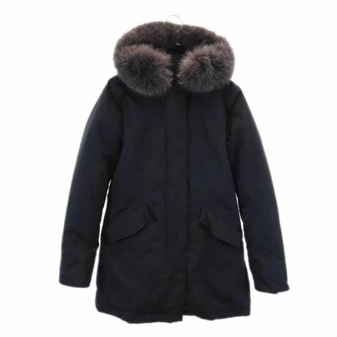 ウールリッチ ジョンリッチアンドブロス ファー ダウンジャケット XS ブラック WOOLRICH JOHN RICH & BROS． アークティックパーカー レディース   【221218】