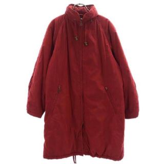 バーバリー(BURBERRY)のバーバリー 総柄 中綿コート 7 レッド系 BURBERRY レディース 【中古】  【221218】(ロングコート)