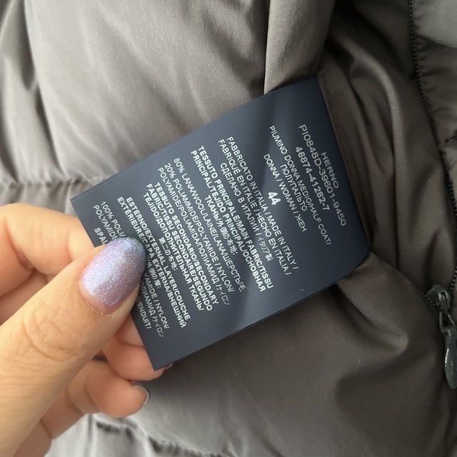 HERNO(ヘルノ)のHERNO コート ヌアージュ ダウンコート ウール 切り替え ジップアップ  レディースのジャケット/アウター(ダウンコート)の商品写真