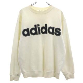 アディダス(adidas)のアディダス 80s デサント製 ヴィンテージ トレフォイルロゴ スウェット L ホワイト系 adidas 長袖 トレーナー メンズ 【中古】  【221218】(その他)