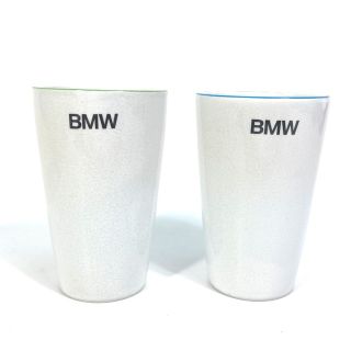 ビーエムダブリュー(BMW)のビーエムダブリュー BMW ペア グラス コップ ロゴ サイキ一山陶苑 美濃焼　西庵窯 ノベルティ グラス 陶器 ホワイト 未使用(グラス/カップ)