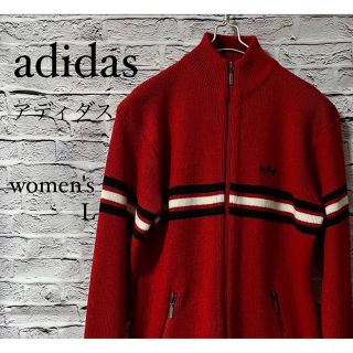 アディダス(adidas)の古着　adidas アディダス　デサント製　ジップセーター　レディース　90s(ニット/セーター)