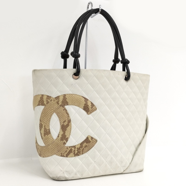 CHANEL カンボンライン ラージ ショルダーバッグ トートバッグ レザー