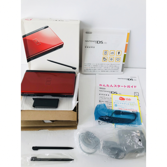 ニンテンドーDS(ニンテンドーDS)のNintendo ニンテンドーdslite クリムゾンブラック　極美品　セット エンタメ/ホビーのゲームソフト/ゲーム機本体(携帯用ゲーム機本体)の商品写真