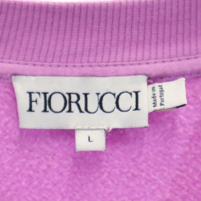 フィオルッチ オーバーサイズ ロゴプリント スウェット L パープル系 FIORUCCI 裏起毛 長袖トレーナー メンズ   【221222】