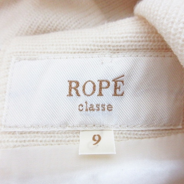 ROPE’(ロペ)のロペ classe ワンピース ひざ丈 七分袖 総柄 9 アイボリー レディースのワンピース(ひざ丈ワンピース)の商品写真