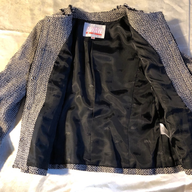 JUNKO SHIMADA - JUNKO SIMADA ツイード ノーカラージャケットスカート