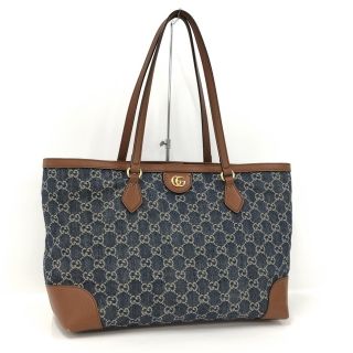 グッチ(Gucci)のGUCCI オフィディア トートバッグ デニム レザー ブルー系 631685(トートバッグ)