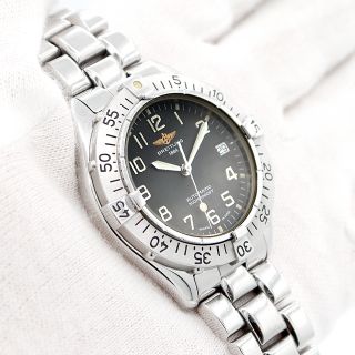 内部点検済 BREITLING ブライトリング コルト クロノグラフ A13035 A133B19PFA デイト 100m防水 黒 ブラック SS ステンレス メンズ 自動巻き A13035.1【6ヶ月保証】【腕時計】