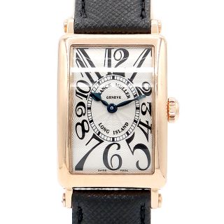 フランクミュラー(FRANCK MULLER)の電池交換済 FRANCK MULLER フランクミュラー ロングアイランド 902QZ シルバー ギョーシェ K18PG ピンクゴールド 金無垢 純正K18PG尾錠 レディース クォーツ 【6ヶ月保証】【中古】【腕時計】(腕時計)