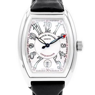 フランクミュラー(FRANCK MULLER)の内部点検済 FRANCK MULLER フランクミュラー コンキスタドール 8000SC デイト シルバー SS ステンレス 純正ベルト 純正尾錠 メンズ 自動巻き【6ヶ月保証】【中古】【腕時計】(腕時計(アナログ))