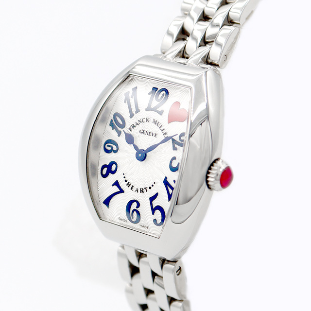 FRANCK MULLER(フランクミュラー)の電池交換済 FRANCK MULLER フランクミュラー ハートトゥハート 1ハート 5002SQZC1HJRED シルバー SS ステンレス レディース  クォーツ【6ヶ月保証】【中古】【腕時計】 レディースのファッション小物(腕時計)の商品写真