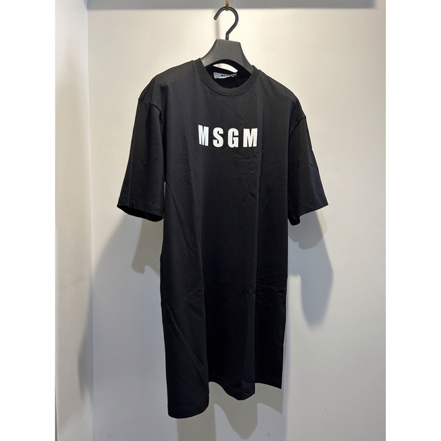 新品・XS】MSGM/Tシャツワンピース/ブラック/-