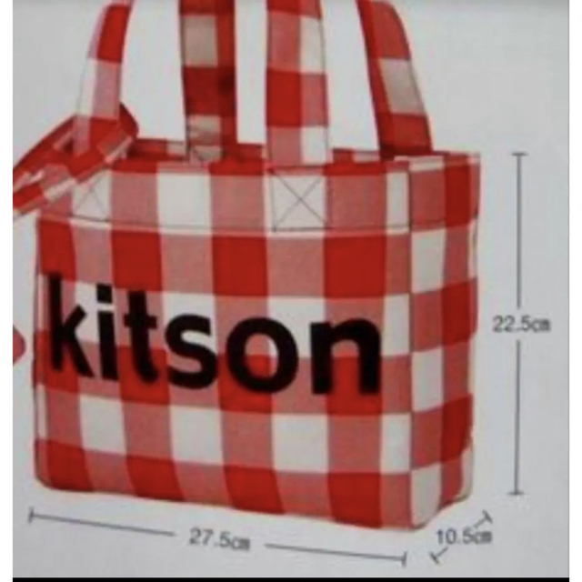 KITSON(キットソン)の 【使用あり】キットソンkitson  トートバッグギンガムチェック　ポーチ付き レディースのバッグ(トートバッグ)の商品写真