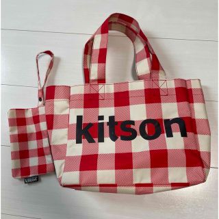 キットソン(KITSON)の 【使用あり】キットソンkitson  トートバッグギンガムチェック　ポーチ付き(トートバッグ)