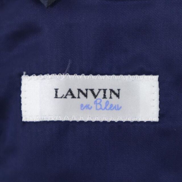 ランバンオンブルー スーツ 上下 セットアップ 48 ブラック LANVIN en Bleu テーラードジャケット スラックス メンズ   【221219】