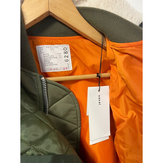 sacai ma-1 ボア ジャケット ナイロンツイル カーキ 1 merkeziklinika.az