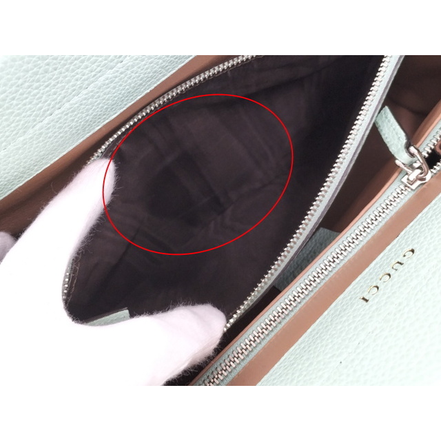GUCCI - GUCCI ズゥミ 2WAY ショルダーバッグ レザー ミント GUCCI - GUCCI ズゥミ 2WAY ショルダーバッグ レザー ミント