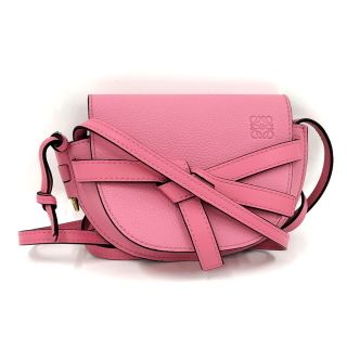 LOEWE デュナス ショルダーバッグ レザー サーモンピンク