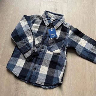 ブリーズ(BREEZE)の【新品】ブリーズ　シャツ　襟付き　チェック　ネルシャツ　110(Tシャツ/カットソー)
