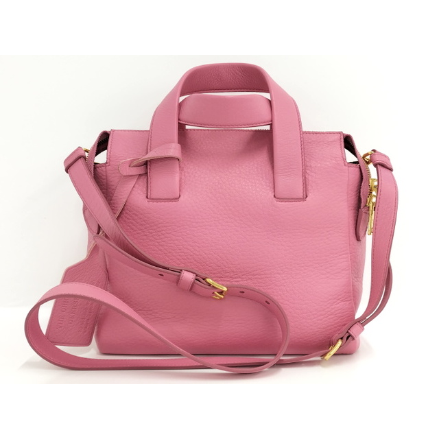 PRADA - PRADA CERVO 2WAY ショルダーバッグ レザー ピンク PRADA - PRADA CERVO 2WAY ショルダーバッグ レザー ピンク