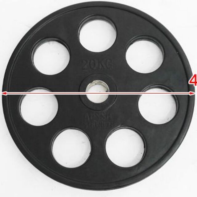 オリンピック 7穴 ラバープレート 20kg×2個1set 50mmシャフト