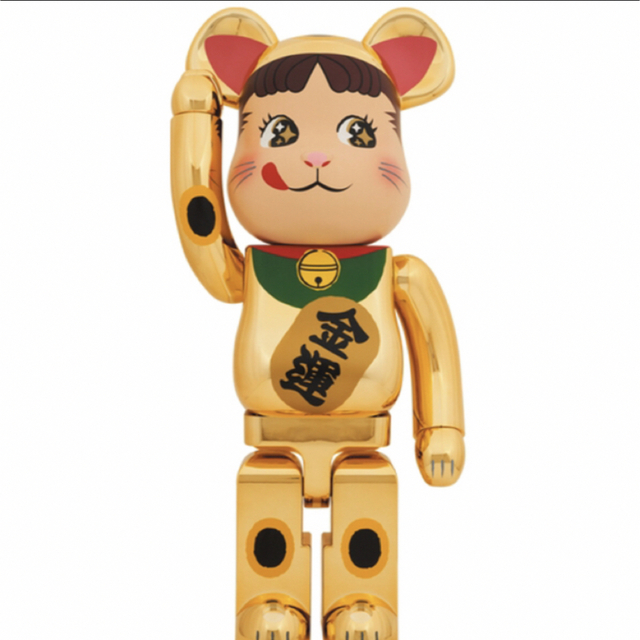 BE@RBRICK(ベアブリック)のBE@RBRICK 招き猫 ペコちゃん 金運 金メッキ 1000％　完全未開封品 エンタメ/ホビーのフィギュア(その他)の商品写真