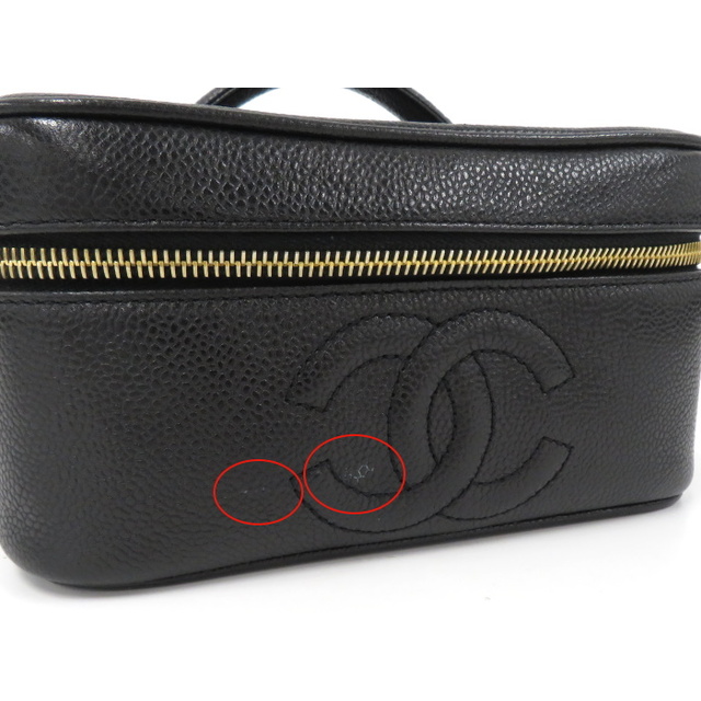 CHANEL(シャネル)のCHANEL バニティバッグ キャビアスキン ココマーク ブラック A01997 レディースのファッション小物(ポーチ)の商品写真