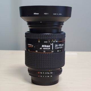 ニコン(Nikon)のNikon AF NIKKOR 28-105mm f3.5-4.5 D フード付(レンズ(ズーム))