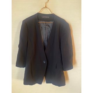 ザラ(ZARA)のZARA ブラックジャケット(ノーカラージャケット)