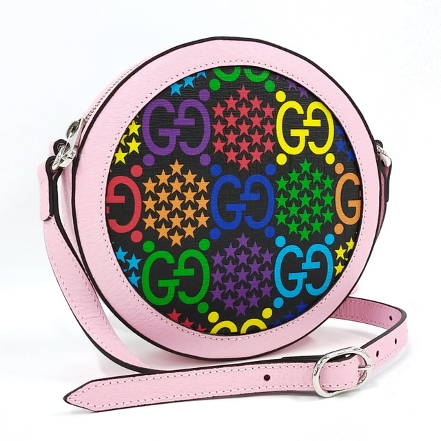 高価値 Gucci ピンク マルチカラー ショルダーバッグ GGサイケデリック
