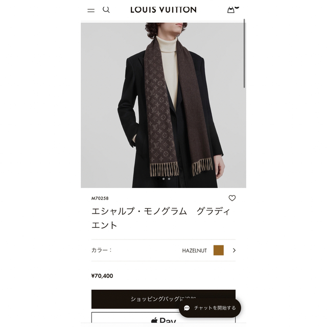 ルイ・ヴィトン　LOUIS VUITTON マフラー　メンズ