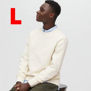 ユニクロ(UNIQLO)の即購入可　ユニクロ　ウォッシャブルストレッチミラノリブクルーネックセーター(ニット/セーター)