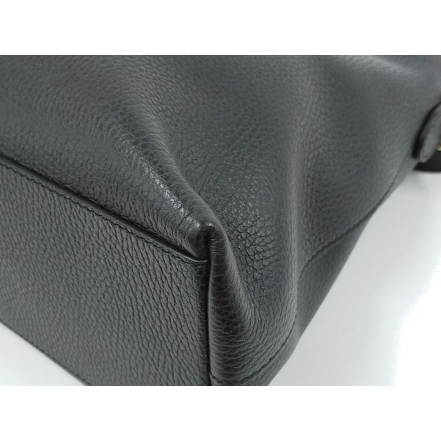 GUCCI バンブー 2WAY ショルダーバッグ レザー ブラック 449642 GUCCI バンブー 2WAY ショルダーバッグ レザー ブラック 449642