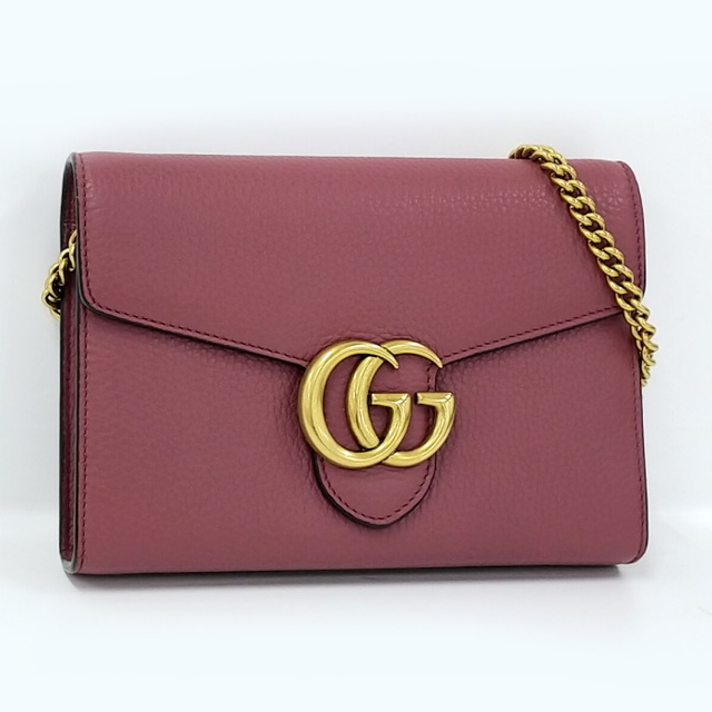 GUCCI GG マーモント チェーン ウォレット ショルダーバッグ | www