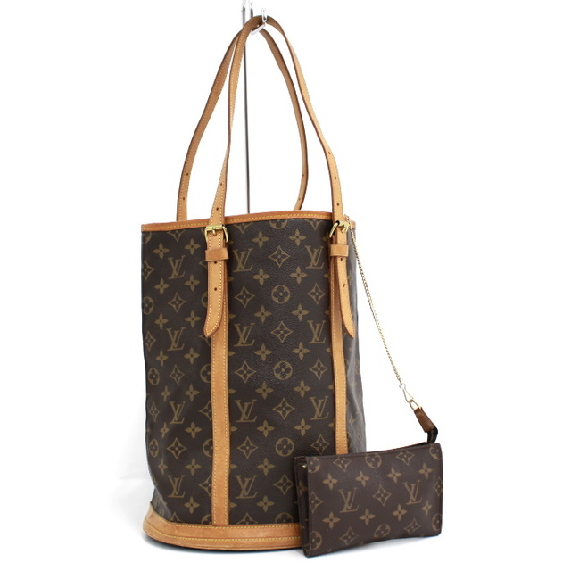 LOUIS VUITTON バケットGM ポーチ付 ショルダーバッグ モノグラムPVCモノグラムサイズ