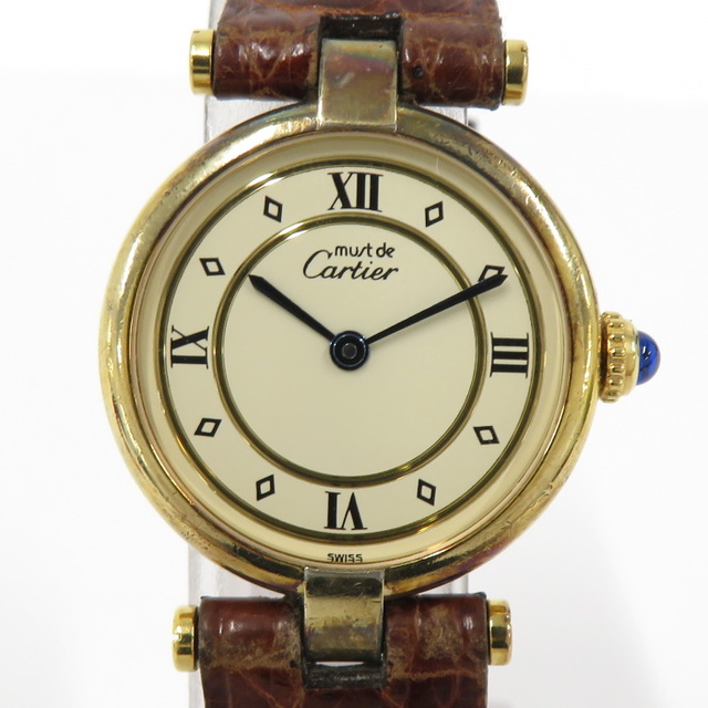 Cartier - Cartier マスト ヴァンドーム レディース時計 SV925 革ベルト