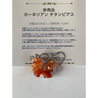 【JAPAN COUTURE】カーネリアン　チタンピアス(ピアス)