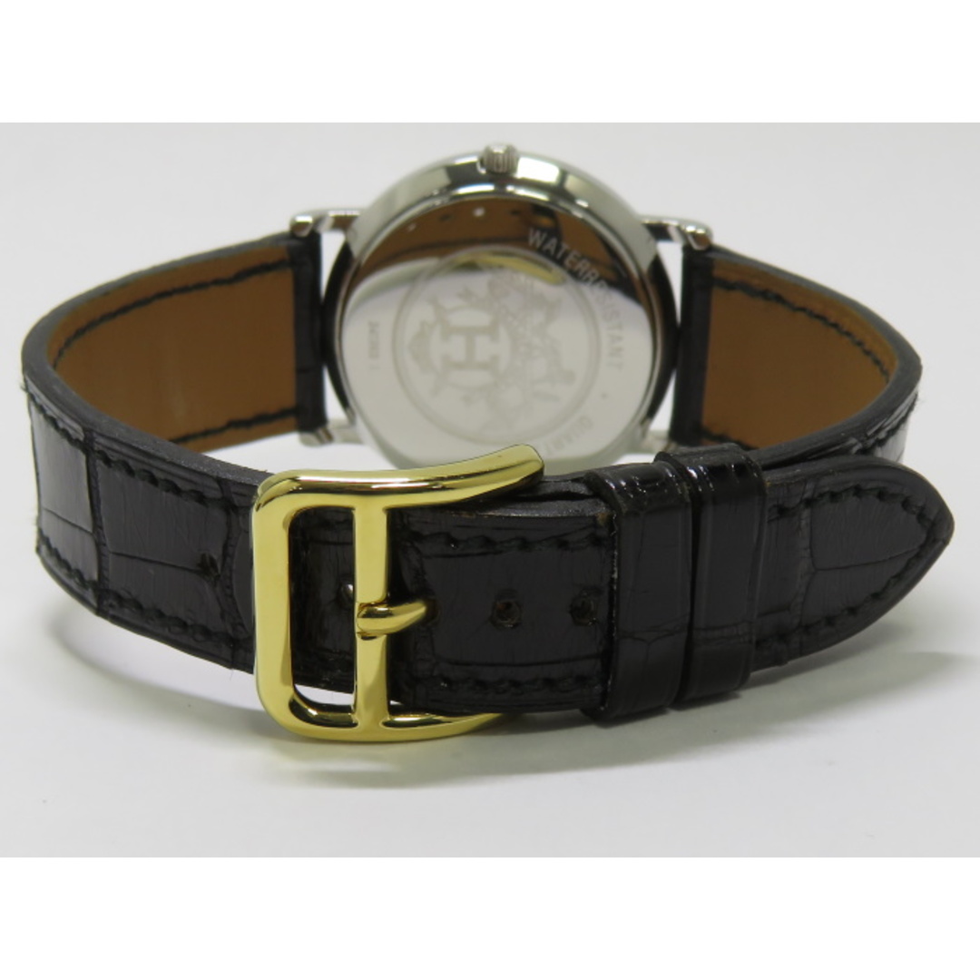 Hermes(エルメス)のHERMES 腕時計 セリエ クオーツ SS GP 革ベルト ブラック メンズの時計(腕時計(アナログ))の商品写真
