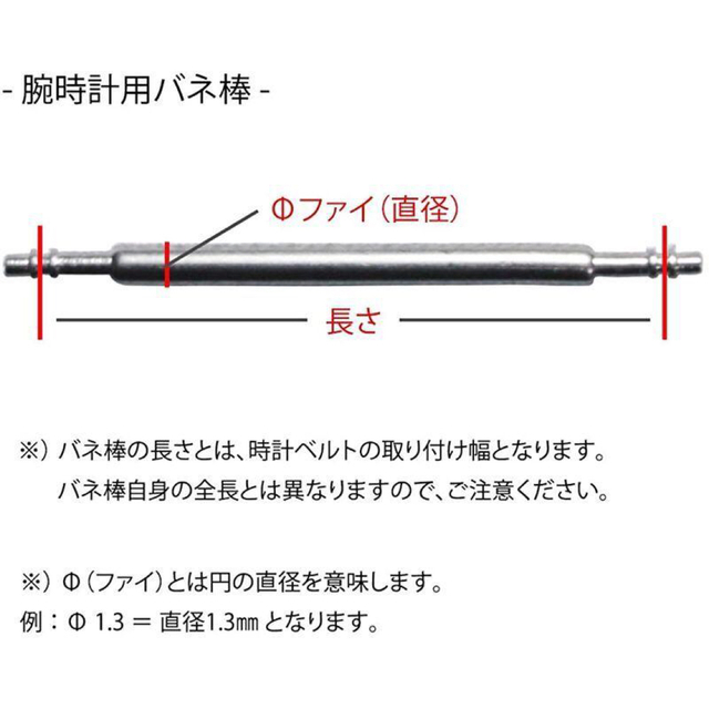 CASSIS 腕時計 時計ベルト用ステンレススチール　20mm バネ棒　2本 メンズの時計(その他)の商品写真