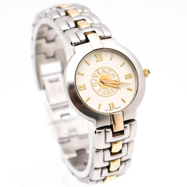 GIVENCHY(ジバンシィ)の《希少》GIVENCHY 腕時計 ゴールド ロゴ文字盤 ドレスウォッチ ラウンド レディースのファッション小物(腕時計)の商品写真