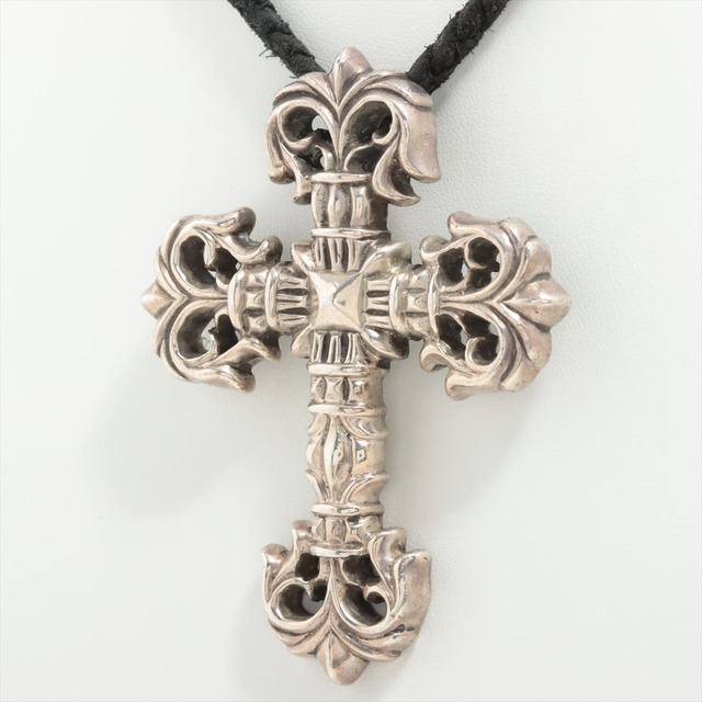 Chrome Hearts - クロムハーツ フィリグリークロス スモール レザー×925   ユニセック