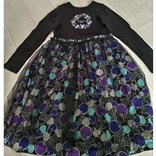 ANNA SUI mini - アナスイミニ さくらんぼ刺繍ワンピース 140の通販 by ...