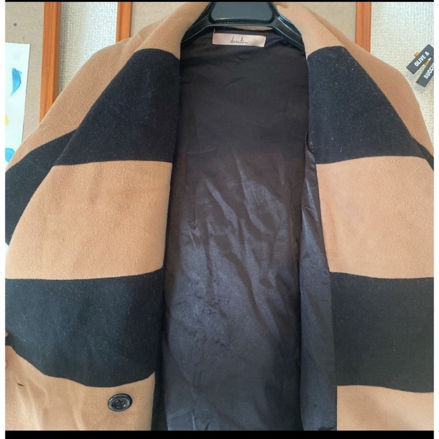 これからの冬に☆ボーダー☆コート レディースのジャケット/アウター(トレンチコート)の商品写真